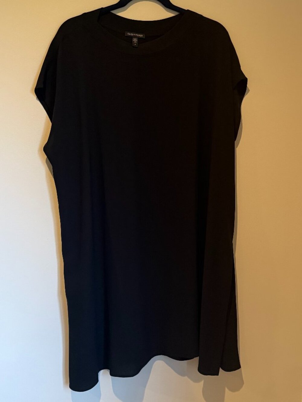 Eileen Fisher 100% Silk Black Dress 1x